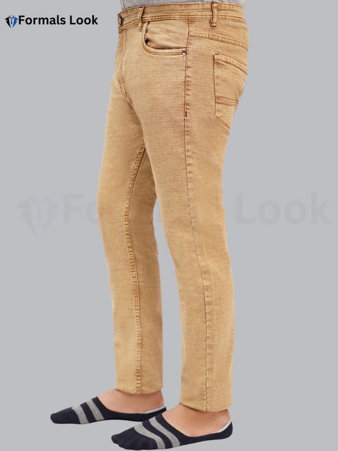 Camel Color Ultra Stretch In Imported Stuff Jeans Pant